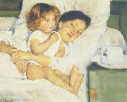 Mary Cassatt Breakfast in Bed oil on canvas